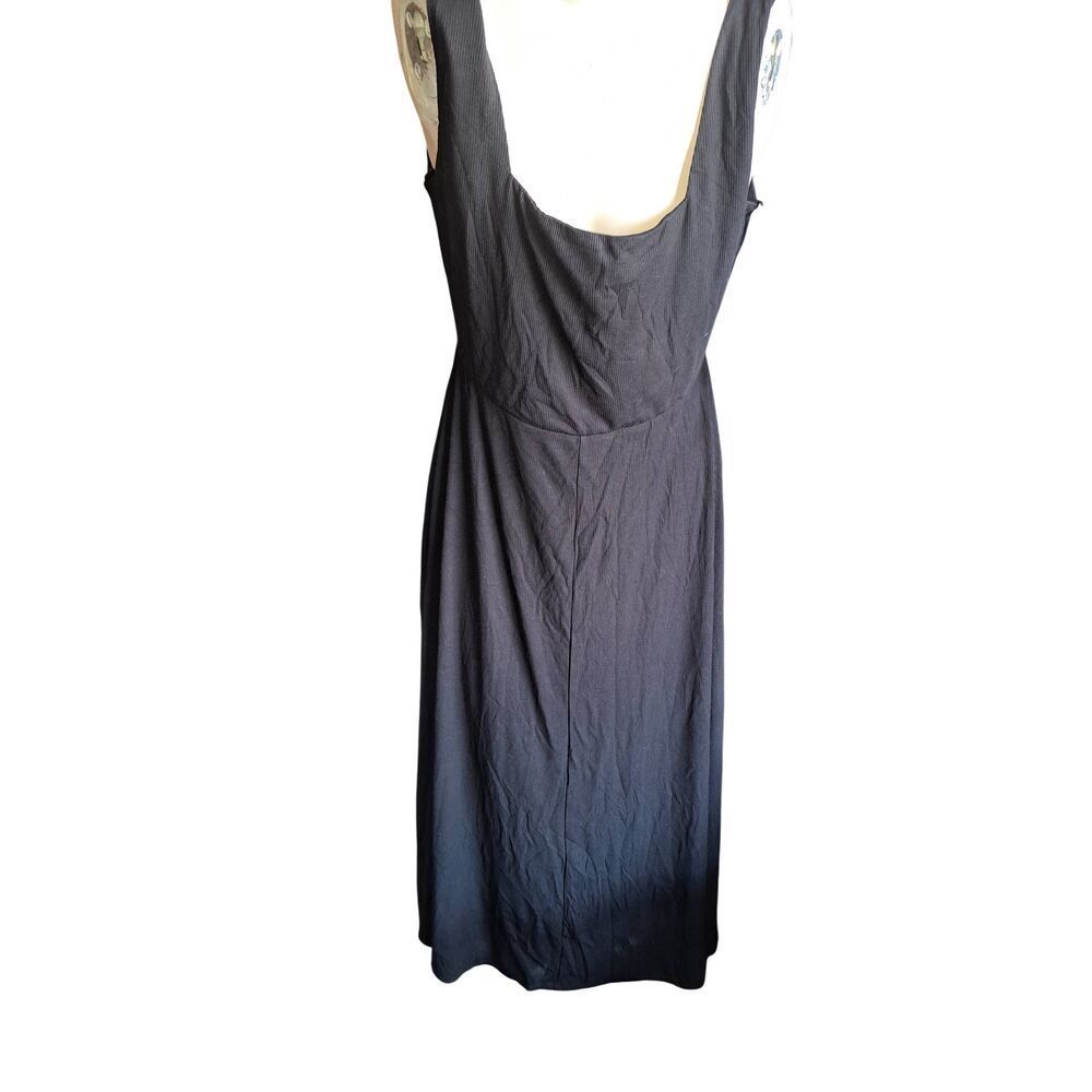 New Black Stretchy Large Dress Square Neck Nine Britton